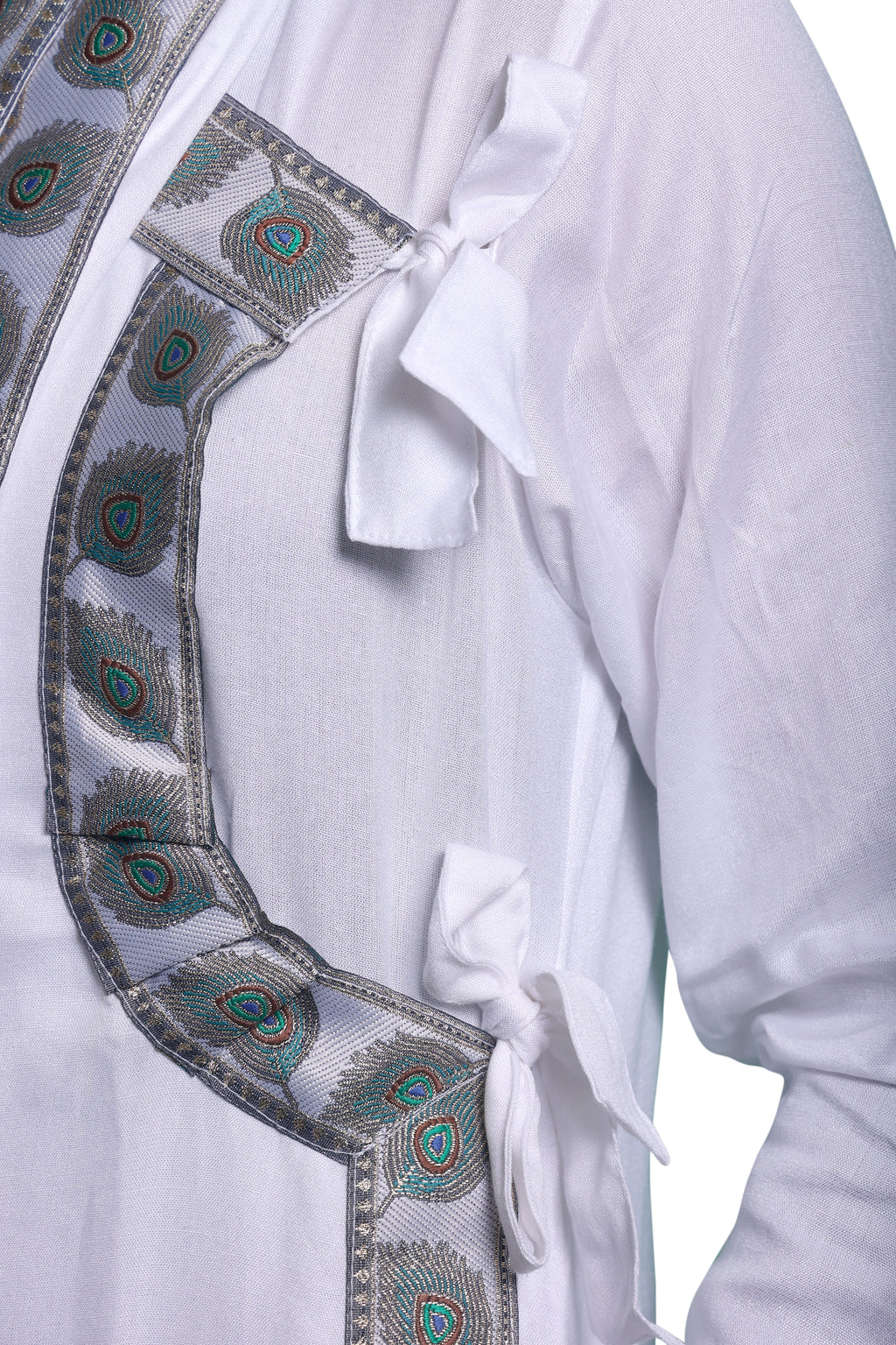 Traditional Bagalbandi Set (Mor Pankh) with readymade dhoti and dupatta