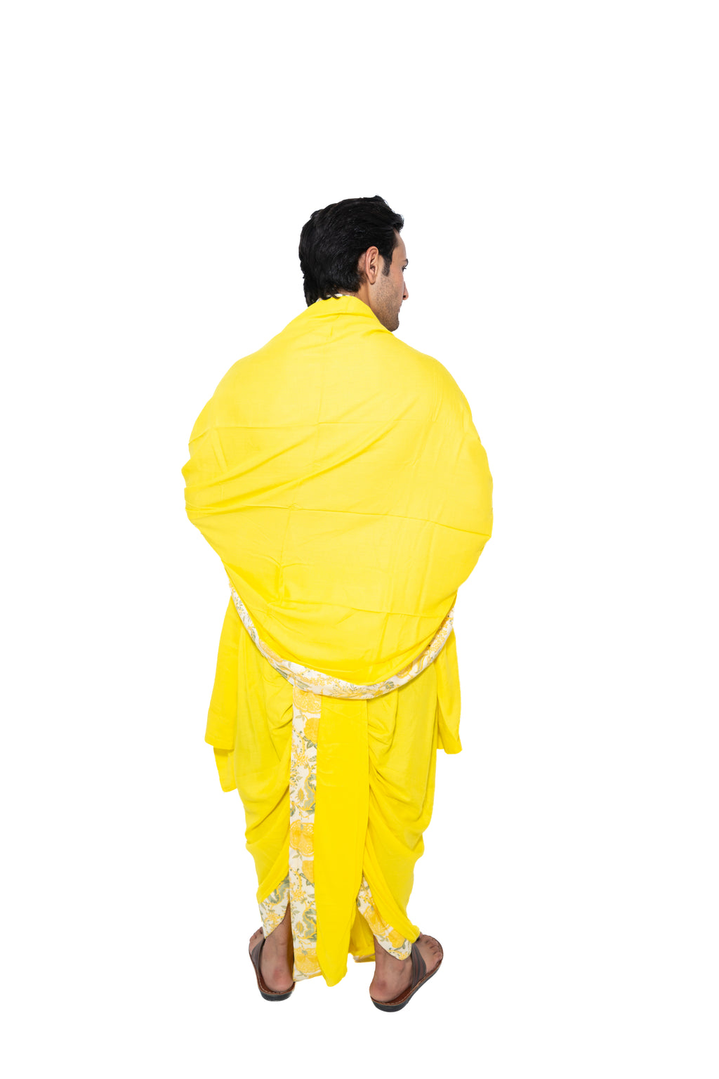 Nandalāla Readymade Dhoti and dupatta set - Yellow