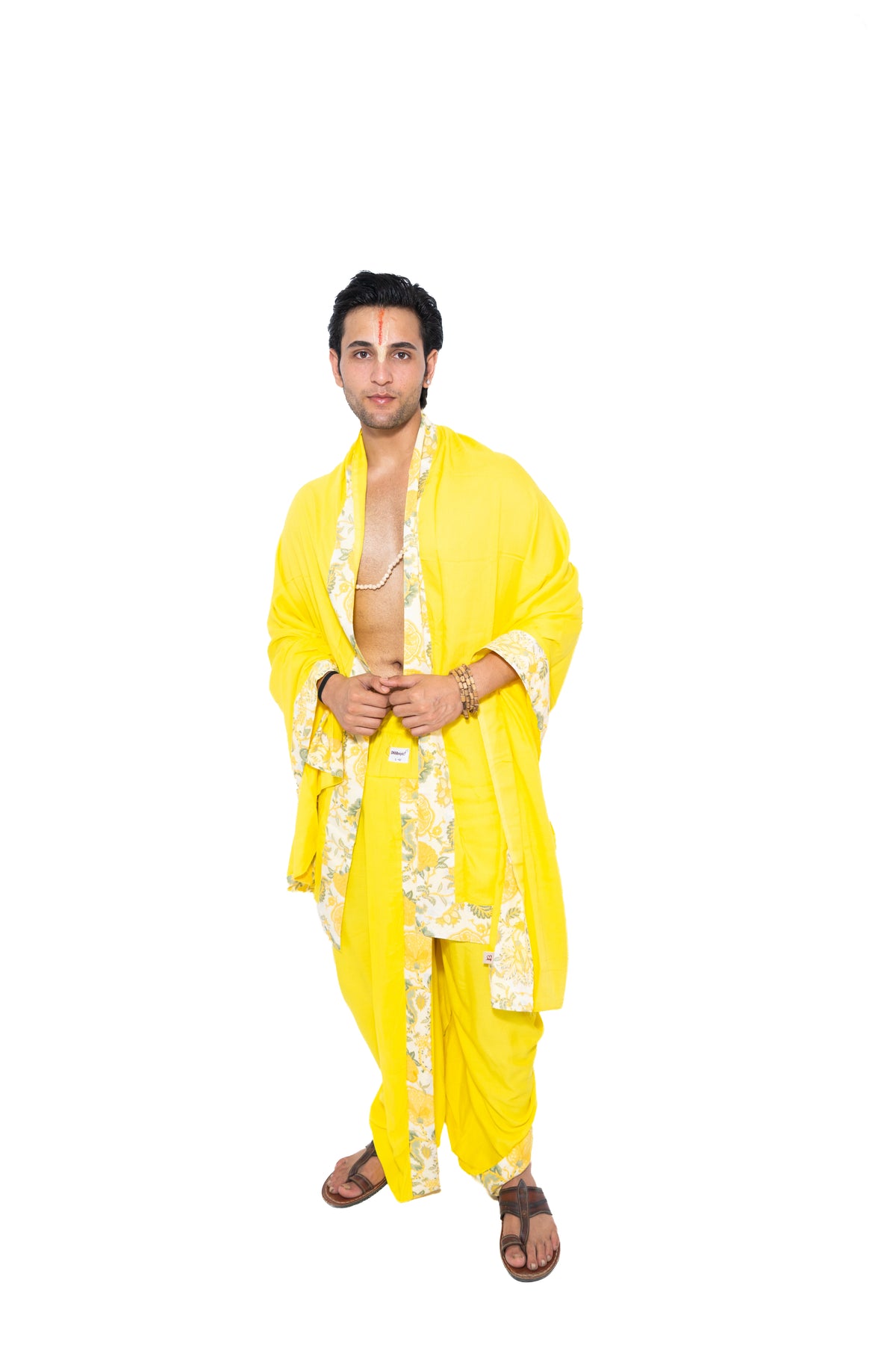 Nandalāla Bagalabandhi and Dhoti Set- Yellow
